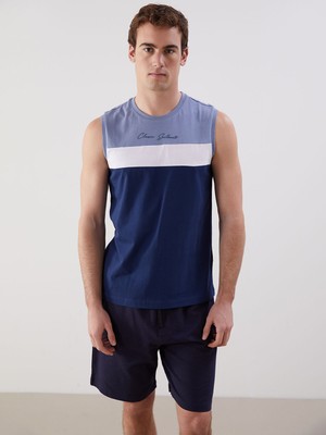 Lc Waikiki Yeni Sezon Bisiklet Yaka Renk Bloklu Erkek Kolsuz Tişört