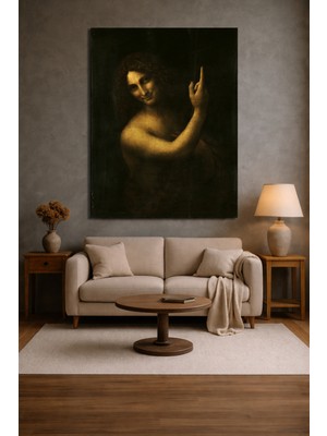 Artease Leonardo da Vinci Vaftizci Yahya (1516) Kanvas Tablo
