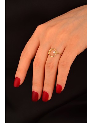 CEBECİ Cebeci 14 Ayar İncili Altın Yüzük