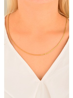 CEBECİ Cebeci 14 Ayar Arpa Zincir Altın Kolye