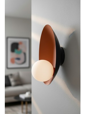 Modern Turuncu Metal Aplik, Mutfak ve Salon Dekorasyonu Için Şık Parlaklık