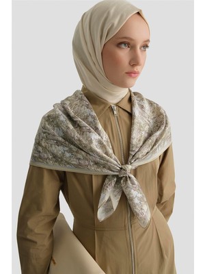 Armine Fermuar Detaylı Fitted Elbise Haki