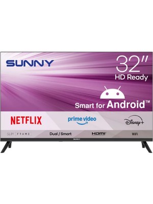 Sunny SN32HMLN-A14S 32" 82 Ekran Uydu Alıcılı HD Ready Android LED TV
