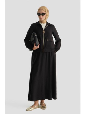 Armine Basic Ceketli Takım Siyah