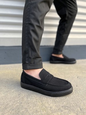 Zapatos JY180 Estilo x Bağcıksız Süet Erkek Günlük Spor Klasik Ayakkabı Sst - Siyah