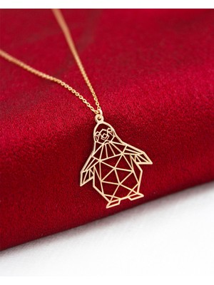 Normadia Sevimli Penguen Gümüş Kolye, Kadınlar Için 925 Ayar Zarif Takı