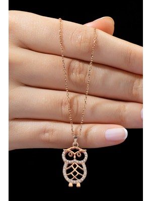 Normadia Kadın Gümüş Baykuş Kolye, Zarif ve Şık Takı, Hediye Seçeneği