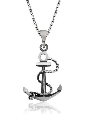 Normadia Parlak Gümüş Denizci Çapası Kolye, Şık ve Zarif Takı Tasarımı