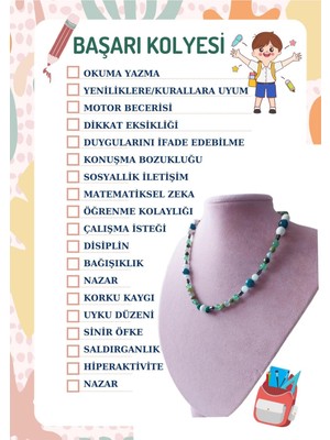 Normadia Doğal Taş Erkek Öğrenci Kolyesi, Şıklık ve Enerji Dolu Tasarım