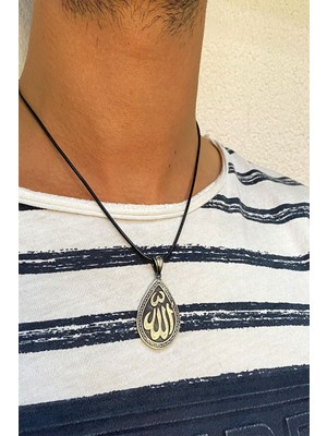 Normadia Erkek Gümüş Kolye, Zarif ve Şık Damla Model, Modern Takı Tasarımı