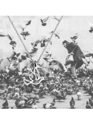 Normadia 925 Ayar Gümüş Güvercin Kolye, Şık ve Zarif Takı Hediye