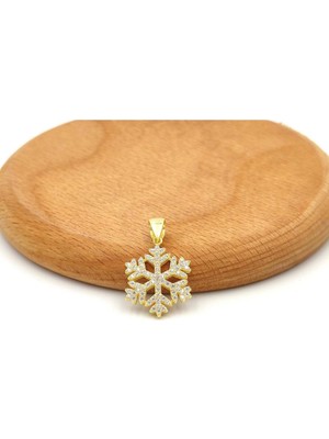 Normadia Parlak Gümüş Kolye Ucu 18 Mm, Altın Sarısı Renk, Zarif Takı Detayı