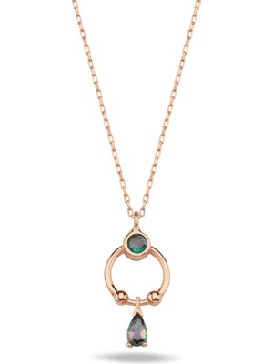 Normadia 925 Ayar Gümüş Mistik Topaz Minik Damla Kolye, Şıklığın Tamamlayıcısı