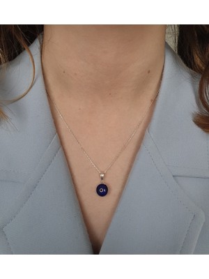 Normadia 925 Ayar Gümüş Mavi Cam Nazar Boncuklu Kolye, Şık ve Zarif Tasarım