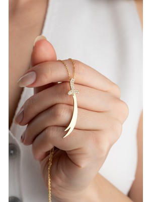 Normadia 925 Ayar Gümüş Zülfikar Kılıcı Şık Kolye