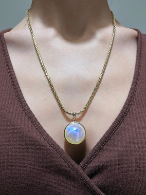 Normadia Şık 14 Ayar Altın Rengi Çelik Zincir, Premium Seri, Havuz Inci Tasarımı