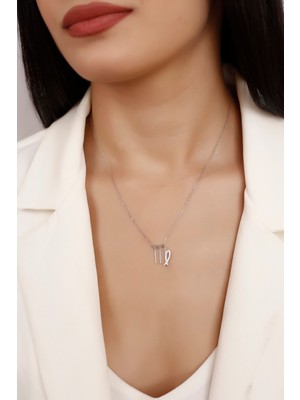 Normadia Zirkon Taşlı Başak Burç 925 Ayar Gümüş Kolye, Şık ve Zarif Tasarım