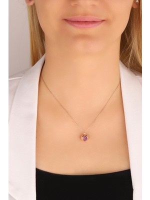 Normadia Rosegold Kaplama Nar Kolye, 925 Ayar Gümüş, Şık Takı Tasarımı