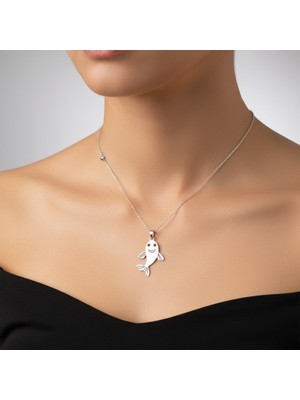 Normadia 925 Ayar Gümüş Balık Kolye, Şık ve Zarif Takı, Hediye Seçeneği