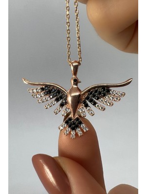 Normadia 925 Ayar Gümüş Anka Kuşu Kadın Kolye, Özel Kutulu