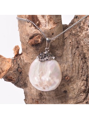 Normadia Parlak Taşlı Barok Inci Kolye, Şık ve Zarif Takı Seçeneği