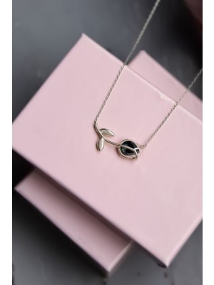 Normadia 925 Ayar Gümüş Rodyum Kaplama Mistik Topaz Taşlı Şık Kolye