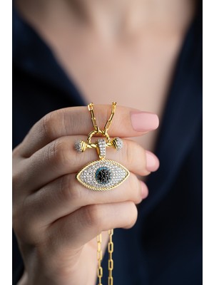 Normadia 925 Ayar Gümüş Nazar Kolye, Şık ve Zarif Takı Tasarımı