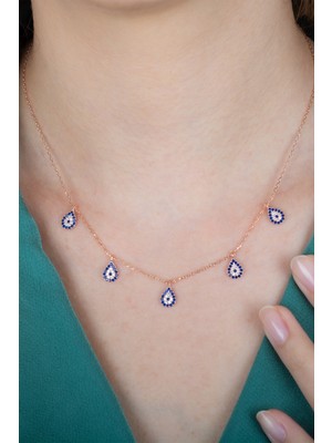 Normadia Mavi Damla Nazar Şans Kolyesi, Şık ve Zarif Kadın Takısı