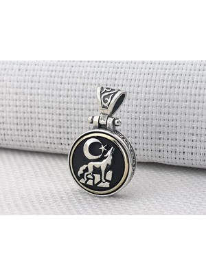 Normadia Uluyan Kurt Ayyıldız Tasarımlı 925 Ayar Gümüş Kolye Ucu