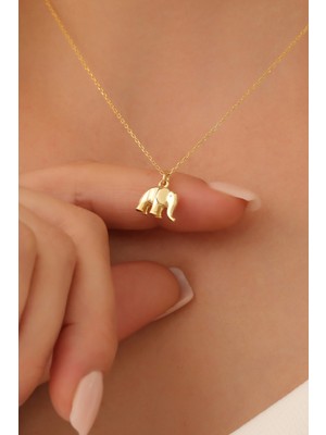 Normadia 925 Ayar Gümüş Üç Boyutlu Fil Figürlü Kolye, Şık ve Zarif Tasarım