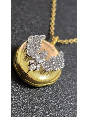 Normadia Anka Kuşu Desenli Paslanmaz Çelik Kolye, Şıklık ve Zarafet Için Ideal