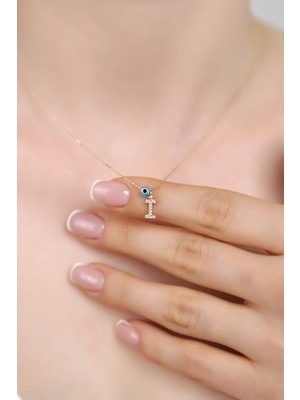 Normadia I Harfli Gümüş Kadın Kolye, Şık ve Zarif Takı Tasarımı