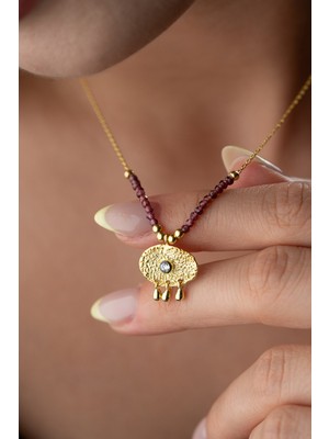 Normadia 925 Ayar Gümüş Boncuklu Süryani Gözü Kolye, Şık ve Zarif Tasarım