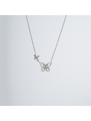Normadia 925 Ayar Gümüş Şans Kelebekli Kadın Kolyesi, Zarif ve Şık Takı
