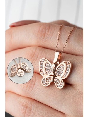 Normadia 925 Ayar Gümüş Kelebek Isim Yazılabilen Kolye, Zarif Takı