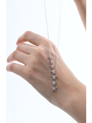 Normadia Kayan Yıldız Tasarımlı Parlak 925 Ayar Gümüş Kolye, Şık ve Zarif Takı