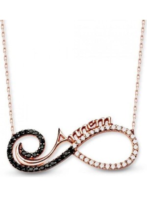 Normadia 925 Ayar Gümüş Sonsuzluk Model Kolye Kadın Için Şıklık ve Zarafet