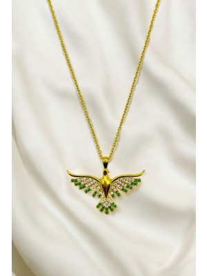 Normadia 925 Ayar Gümüş Anka Kuşu Kadın Kolye, Şık ve Özel Tasarım