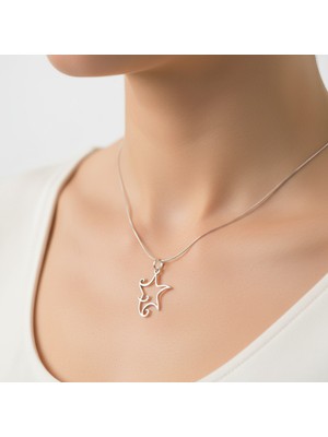 Normadia 925 Ayar Gümüş Yıldız Kolye, Zarif ve Şık Takı Seçeneği