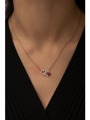 Normadia 925 Ayar Uğur Böcekli Gümüş Kalp Kolye, Zarif ve Şık Takı