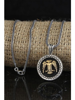 Normadia Şık Gümüş Erkek Kolye, Zarif Selçuklu Kartal Tasarımı