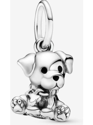 Normadia Sevimli Labrador Yavru Köpek Sallantılı Gümüş Charm Bileklik Aksesuarı