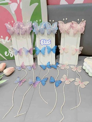 Elas Home 2 'li Çocuk  Kelebek Pens Toka