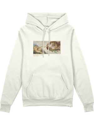 The Lucid Lab The Creation Oversize Hoodie - Beyaz