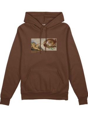 The Lucid Lab The Creation Oversize Hoodie - Kahverengi