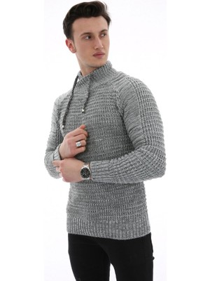 Evolaria Degaje Yaka Kalın Kışlık Erkek Günlük Triko Kazak