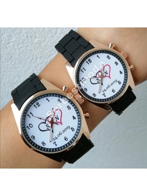 Erkek Bayan Saat Sevgiliye Hediye Çift Sevgili Saatleri Doğum Günü Yıl Dönümü Hediyesi Saat Isimli Kişiye Özel Saat