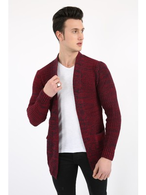 Evolaria Önü Açık Cepli Kalın Erkek Günlük Triko Kazak Hırka