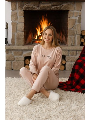 Berin Homewear Somon Fransız Kadife Kadın Pijama Takımı