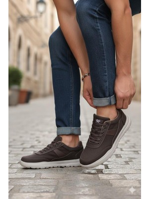 Fort 0226 Dks Keten Rahat Hafif Sneaker Erkek Ayakkabı